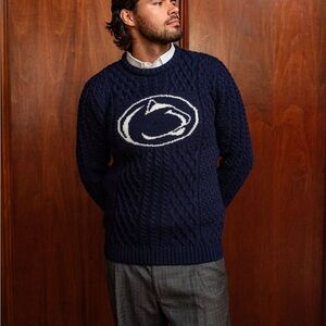 NWT Collegiate Knitwear Penn State University British Wool Fisherman’s Sweater